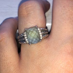 David Yurman Petite Wheaton Ring with Diamonds 6